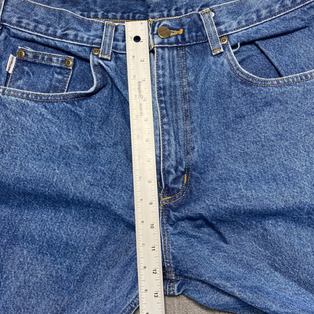 Carhartt B17-DST Relaxed Fit Tapered Leg Denim Jeans Dark Stone Blue Mens 36x32 - Picture 6 of 10